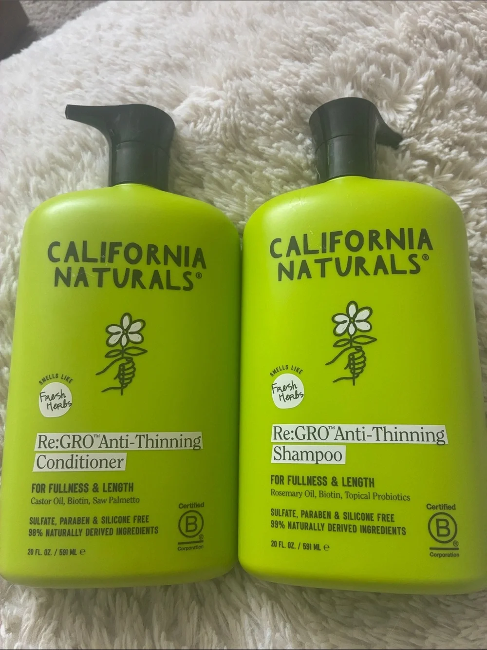 California Naturals Re:GRO Anti-Thinning Shampoo & Conditioner •2 Pack•